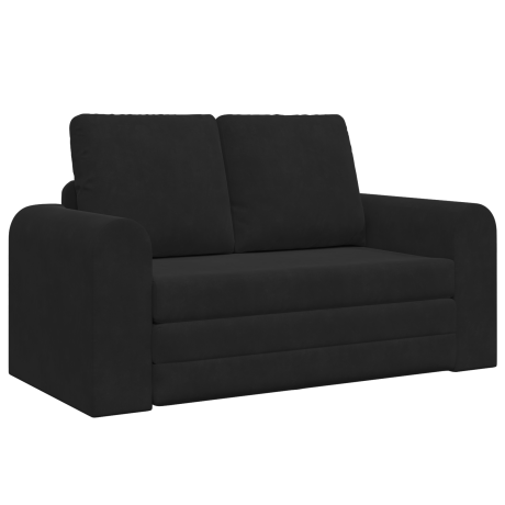vidaXL Ligbank Sofa Bed 2-in-1 Zwart 148x71x83 cm Fluweel afbeelding2 - 1
