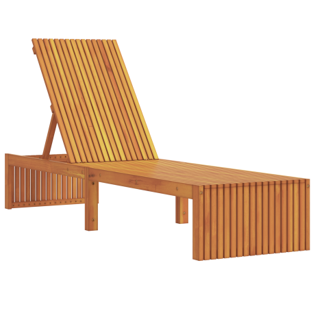 vidaXL Ligstoel Olie naturel 200 x 55 x 94 cm Massief acaciahout afbeelding2 - 1