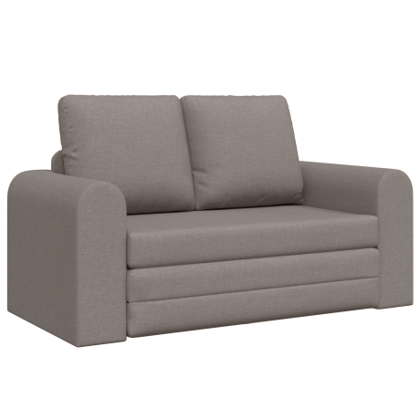 vidaXL ligbed + bank 2-in-1 taupe 148x71x83 cm stof afbeelding2 - 1