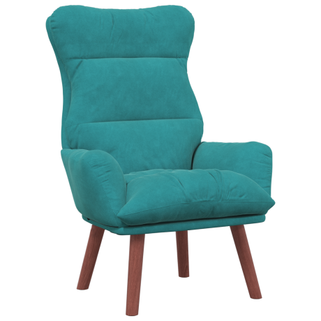 vidaXL Ligbed Turquoise Velours afbeelding2 - 1