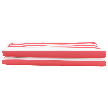 vidaXL Ligbed Vervangende Stof Rood en Wit 10x1.6 m afbeelding2 - 1