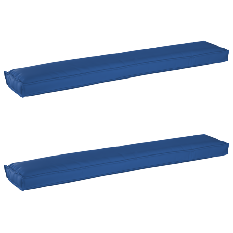vidaXL Ligbedkussens voor Bank 2 stuks Koningsblauw 200x40x8 cm Oxford Stof afbeelding2 - 1