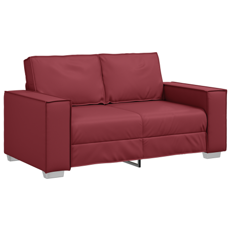 vidaXL Loveseat 120 cm kunstleer wijnrood afbeelding2 - 1