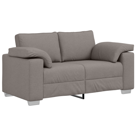 vidaXL Loveseat Taupe 160 x 77 x 82 cm Stof afbeelding2 - 1