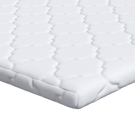 vidaXL Matraspads Wit 140 x 190 cm Niet-plakkende polyester afbeelding2 - 1