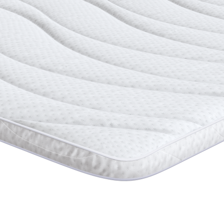 vidaXL Matraspads Wit 90 x 190 cm Niet-plakkende polyester afbeelding2 - 1