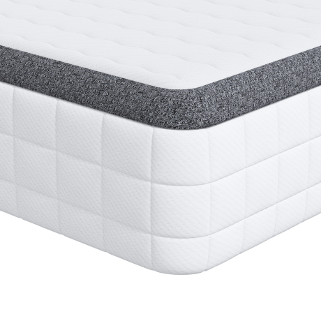 vidaXL Matrassen Wit, Grijs 90 x 190 cm Gebreide stof afbeelding2 - 1