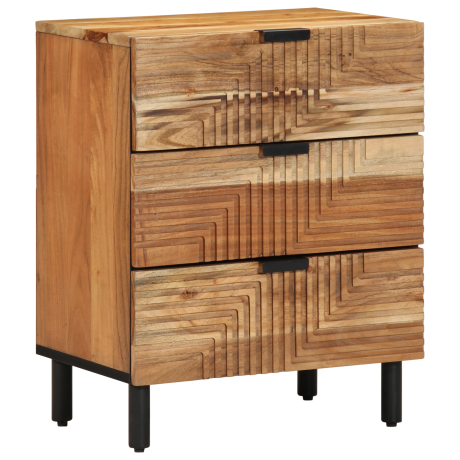 vidaXL Nachtkastje 50x33x62 cm massief acaciahout afbeelding2 - 1