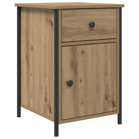 vidaXL Nachtkastje Ambachtelijk Eiken 40x42x60 cm Bewerkt Hout afbeelding2 - 1