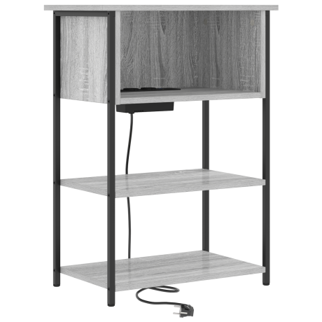 vidaXL Nachtkastje Grijs Sonoma 55 x 31 x 76 cm Bewerkt hout afbeelding2 - 1