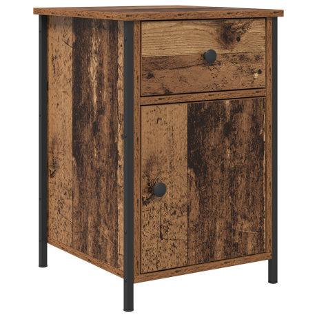 vidaXL Nachtkastje Oude Hout 40x42x60 cm Engineered Wood afbeelding2 - 1