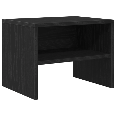 vidaXL Nachtkastje Zwart eiken 40 x 30 x 30 cm Bewerkt hout afbeelding2 - 1
