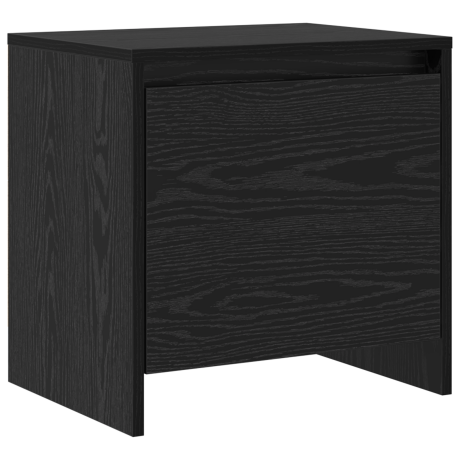 vidaXL Nachtkastje Zwart eiken 45 x 34 x 44.5 cm Bewerkt hout afbeelding2 - 1