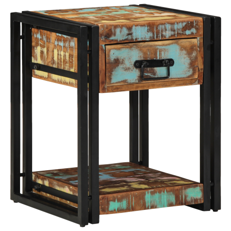vidaXL Nachtkastjes 2 st 40x40x50 cm massief gerecycled hout afbeelding2 - 1