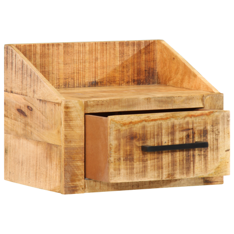 vidaXL Nachtkastje met lade Bruin 40 x 30 x 30 cm Massief Mango Hout afbeelding2 - 1