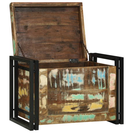 vidaXL Opbergbox 60x40x41 cm van Gerecycled Massief Hout afbeelding2 - 1