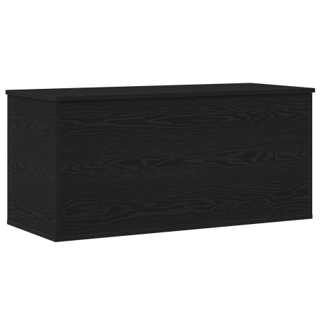 vidaXL Opbergdoos met deksel 100x42x46 cm bewerkt hout zwart eiken afbeelding2 - 1