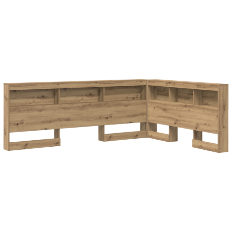vidaXL Opberghoofdbord artisanaal eikenkleurig 150 cm Bewerkt hout afbeelding2 - 1
