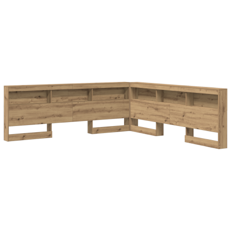 vidaXL Opberghoofdbord met plank Artisan Eiken 180 cm Bewerkt hout afbeelding2 - 1
