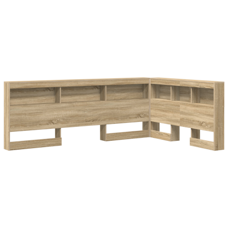 vidaXL Opberghoofdbord met plank Sonoma Eiken 120 cm Bewerkt hout afbeelding2 - 1