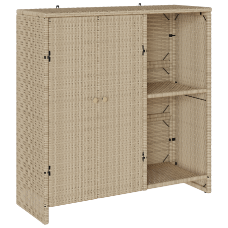 vidaXL Opbergkast 100x36x102 cm rattan beige afbeelding2 - 1