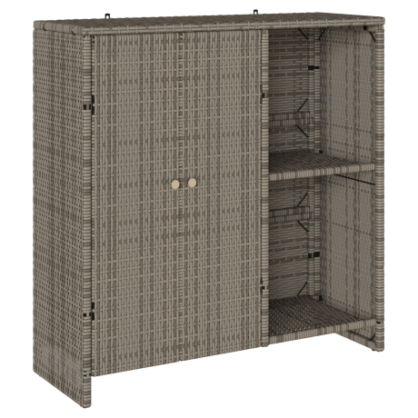vidaXL Opbergkast 100x36x102 cm rattan grijs afbeelding2 - 1