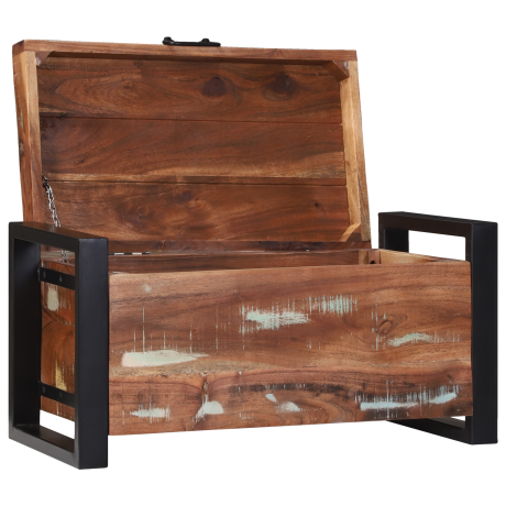 vidaXL Opbergkisten 60x30x30cm van Massief Gerecycled Hout en Metaal afbeelding2 - 1