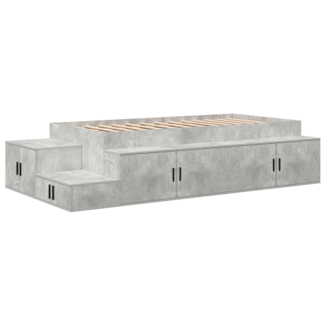 vidaXL Opslagbed Betonnen Grijs 75x190 cm afbeelding2 - 1