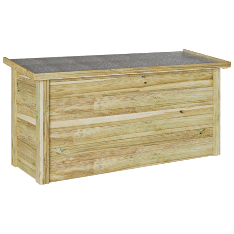 vidaXL Opbergbox Naturel 119 x 44,5 x 58 cm Geïmpregneerd grenenhout afbeelding2 - 1
