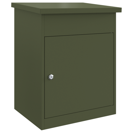 vidaXL Pakket inwerp box Olijfgroen 44 x 35 x 59 cm Staal afbeelding2 - 1