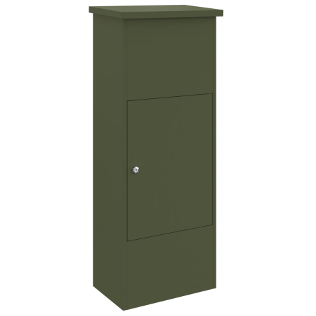 vidaXL Pakket inwerp box Olijfgroen 44.5 x 29 x 110.5 cm Staal afbeelding2 - 1