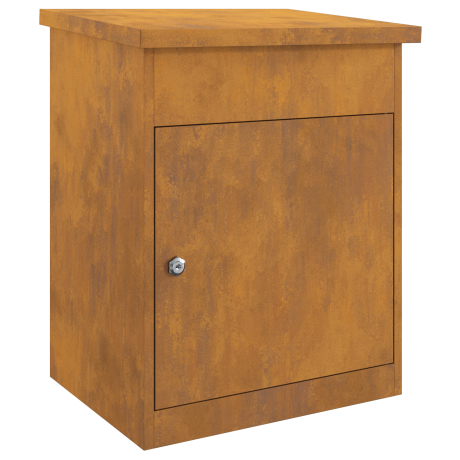 vidaXL Pakket inwerp box Roestig 44 x 35 x 59 cm Cortenstaal afbeelding2 - 1