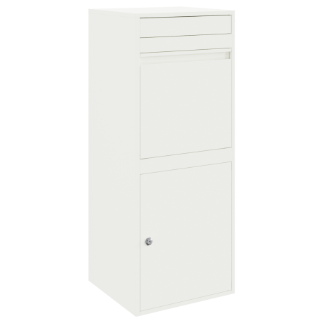vidaXL Pakket inwerp box Wit 41 x 38 x 103 cm Staal afbeelding2 - 1