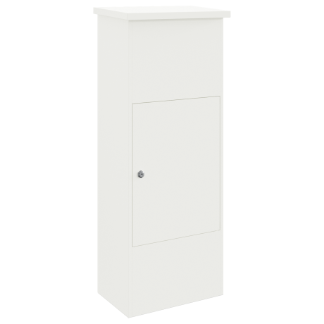 vidaXL Pakket inwerp box Wit 44.5 x 29 x 110.5 cm Staal afbeelding2 - 1