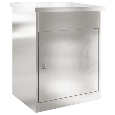 vidaXL Pakket inwerp box Zwart 44 x 35 x 59 cm Roestvrij staal afbeelding2 - 1