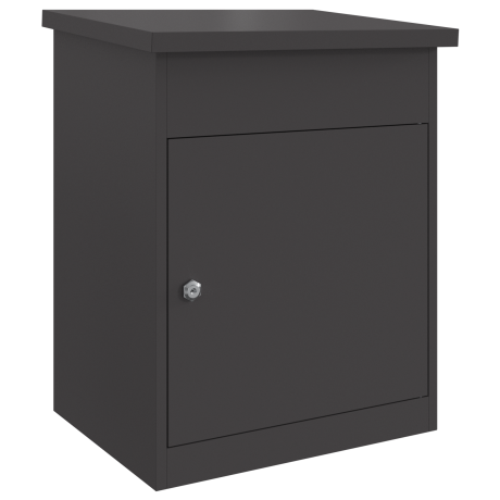 vidaXL Pakket inwerp box Zwart 44 x 35 x 59 cm Staal afbeelding2 - 1