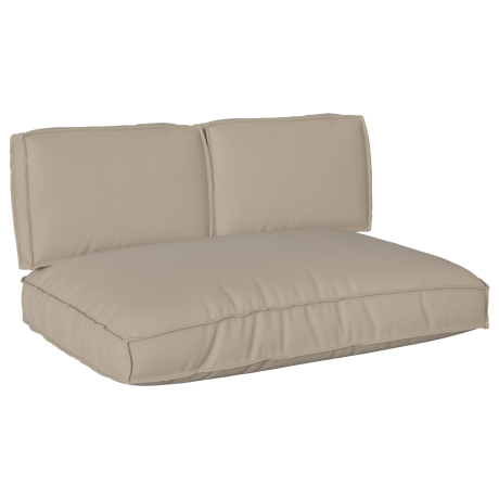 vidaXL Pallet Kussen Set 3 pcs Taupe 120 x 12 x 80 cm 60 x 40 x 12 cm afbeelding2 - 1