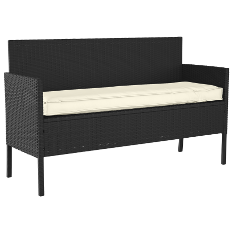 vidaXL Palletkussen bank 140x40x8 cm oxford stof crèmekleurig afbeelding2 - 1