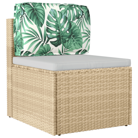 vidaXL Palletkussen rugleuning 60x40x12 cm bladpatroon oxford stof afbeelding2 - 1