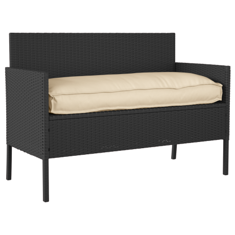 vidaXL Palletkussen zitting/rug 120x50x12 cm oxford stof beige afbeelding2 - 1