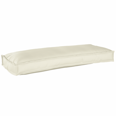 vidaXL Palletkussens 2 st bank 100x40x8 cm oxford stof crèmekleurig afbeelding2 - 1