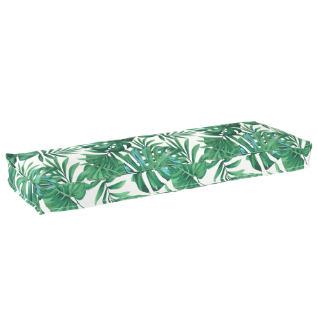 vidaXL Palletkussens 2 st bank 120x40x8 cm bladpatroon oxford stof afbeelding2 - 1