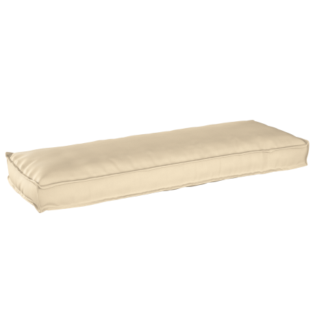 vidaXL Palletkussens 2 st bank 120x40x8 cm oxford stof beige afbeelding2 - 1