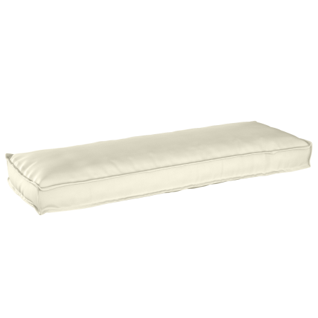 vidaXL Palletkussens 2 st bank 120x40x8 cm oxford stof crèmekleurig afbeelding2 - 1