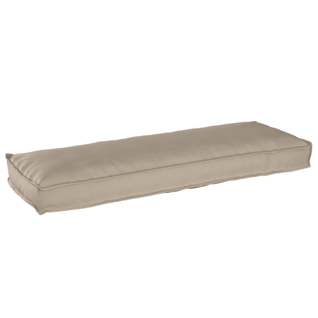 vidaXL Palletkussens 2 st bank 120x40x8 cm oxford stof taupe afbeelding2 - 1