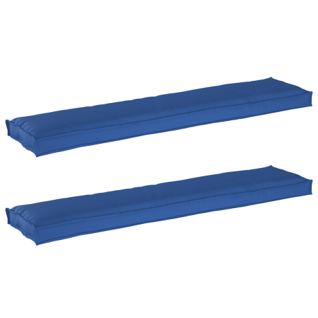 vidaXL Palletkussens 2 st bank 180x40x8 cm oxford stof koningsblauw afbeelding2 - 1