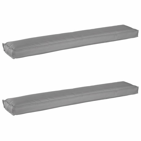 vidaXL Palletkussens voor Bank 2 stuks Grijs 200x40x8 cm Oxford Stof afbeelding2 - 1
