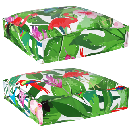 vidaXL Palletkussens voor Zitplaatsen - 2 stuks - Tropisch Jungle - 40x40x8 cm - Oxford Stof afbeelding2 - 1