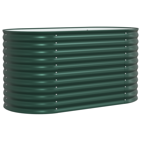 vidaXL Plantenbak verhoogd 160x80x81 cm gegalvaniseerd staal groen afbeelding2 - 1