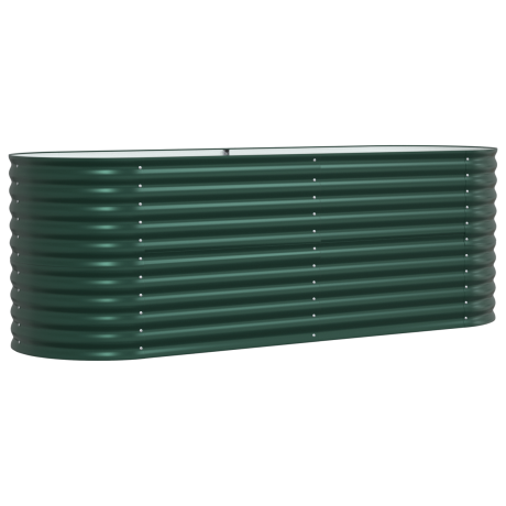 vidaXL Plantenbak verhoogd 240x80x81 cm gegalvaniseerd staal groen afbeelding2 - 1
